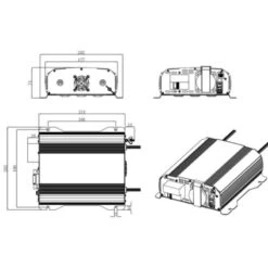 EM Convertisseur PSW24-DIF 700 W -Camping En Plein Air em convertisseur 24220v psw 600 w 3