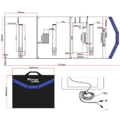EM Panneau Solaire Pliable HPP-140 -Camping En Plein Air em panneau solaire pliable hpp 140 7