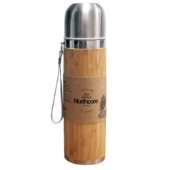 NORTHCORE Thermos® Bambou En Acier 360 Ml Avec Mug -Camping En Plein Air northcore thermos bambou en acier 360 ml avec mug 2